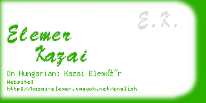 elemer kazai business card